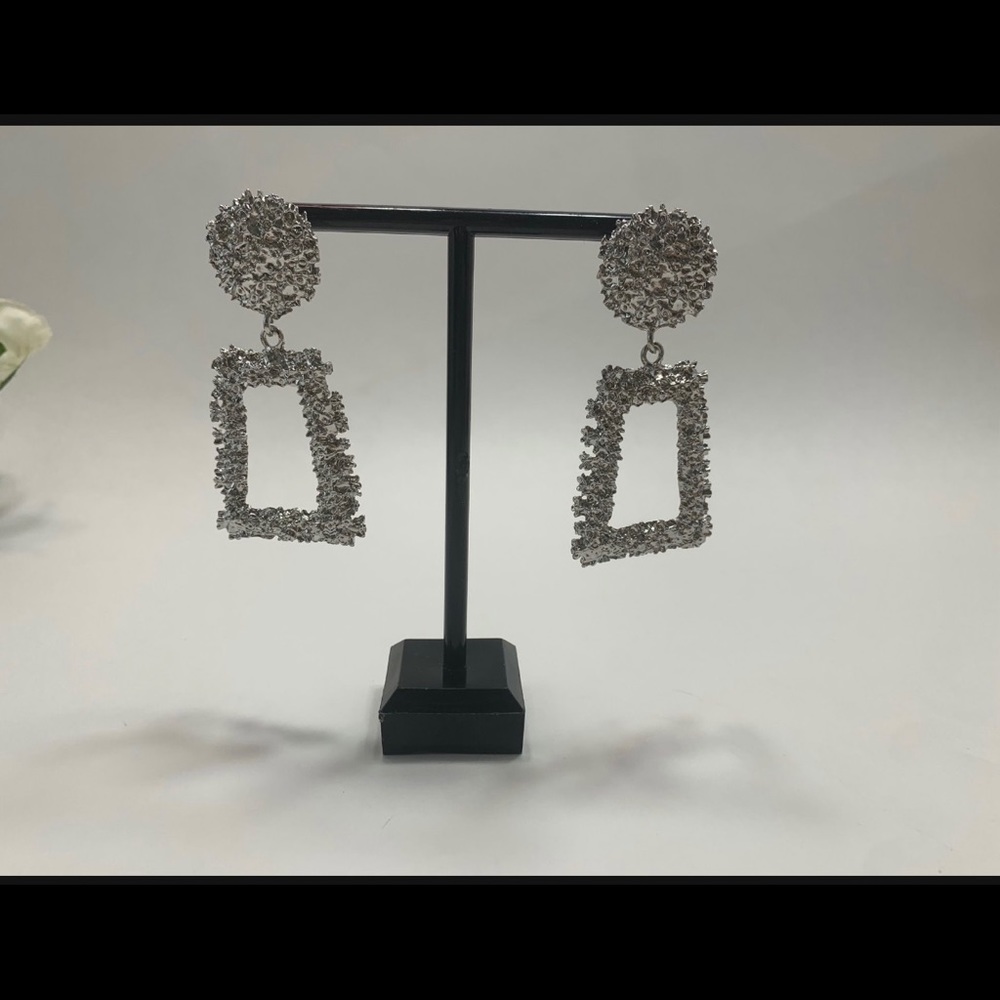 Square Drop Pendant Earrings NWT